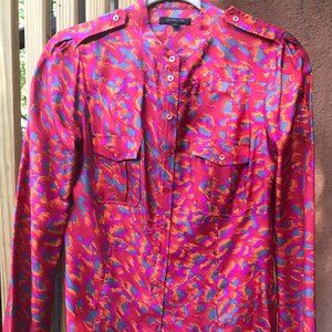 Rachel Zoe Vibrant Multicolored Blouse, Size 4